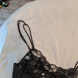 Black lace teddy